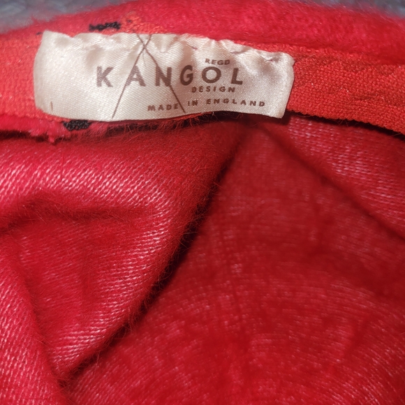 Vintage Kangol Red Faux Fur Brimmed Beret Made In England - Picture 6 of 7